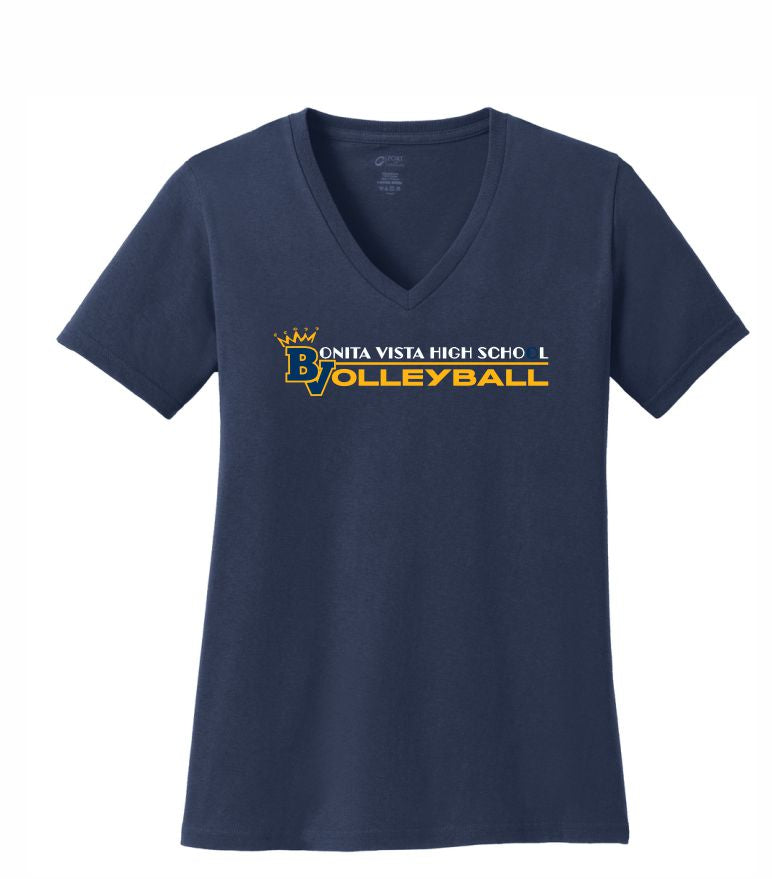 BONITA VISTA VOLLEYBALL P&C LADIES VNECK