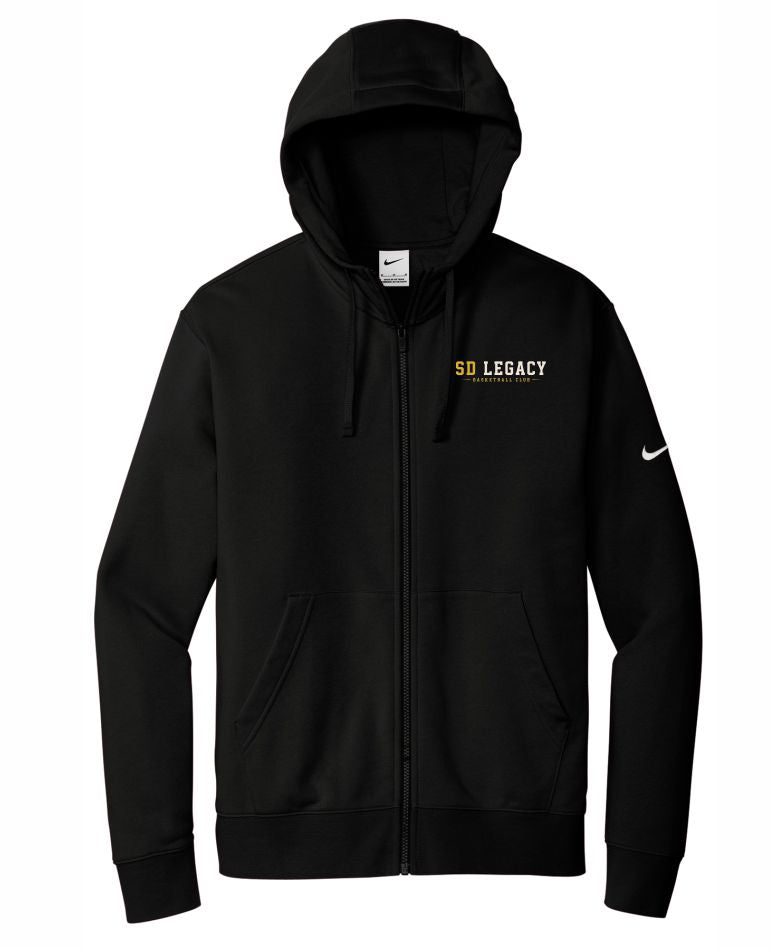 SD LEGACY BASKETBALL CLUB NIKE CLUB FLEECE FULL ZIP HOODIE