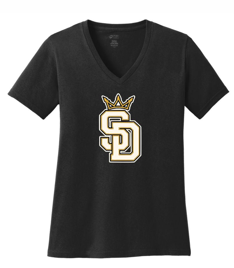 SD LEGACY BASKETBALL CLUB PORT & COMPANY LADIES VNECK SD WITH CROWN