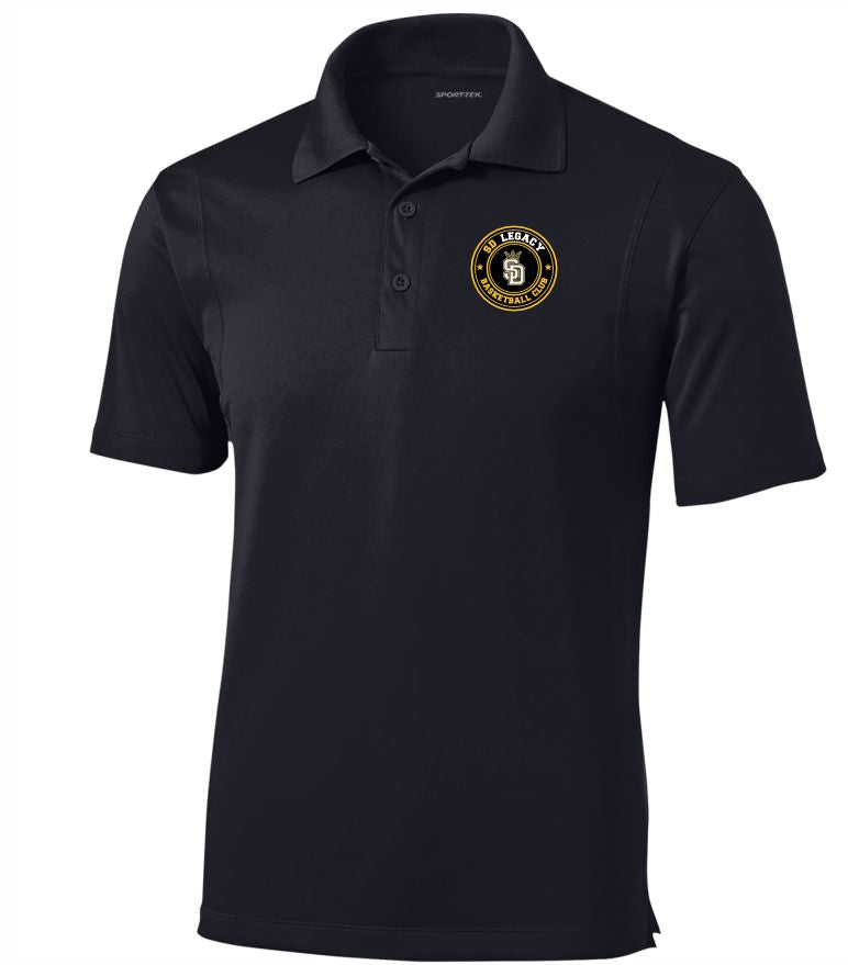 SD LEGACY BASKETBALL SPORT TEK POLO SD WITH CROWN ROUND LOGO