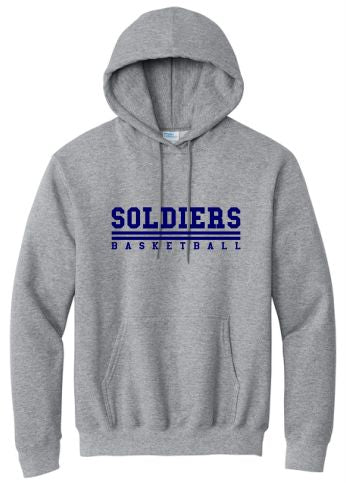 SOLDIER BASKETBALL LOGO3 PORT & COMPANY HOODIE