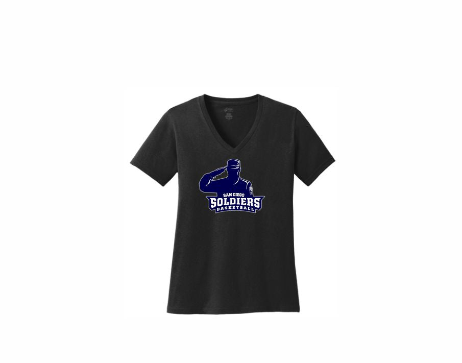 SOLDIER BASKETBALL PORT & COMPANY COTTON LADIES VNECK